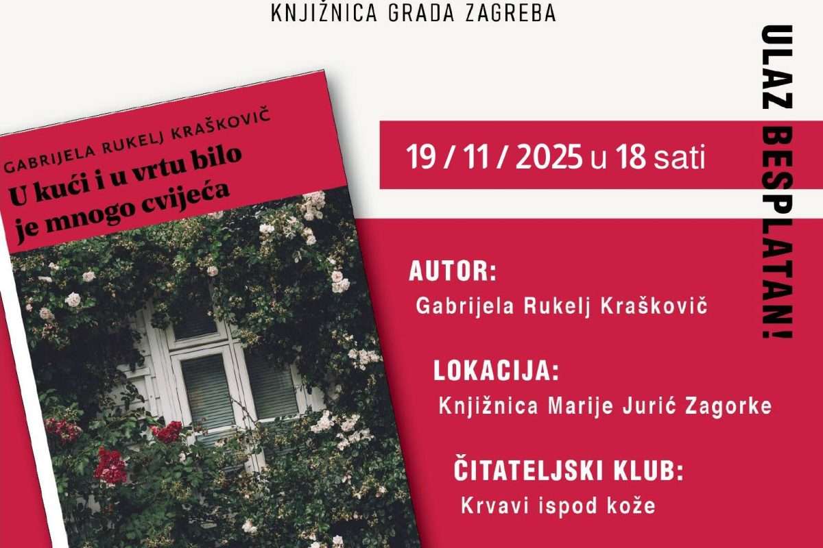Predstavljanje knjige Gabrijele Rukelj Kraškovič: „U kući i u vrtu bilo je mnogo cvijeća”, 19. studenog