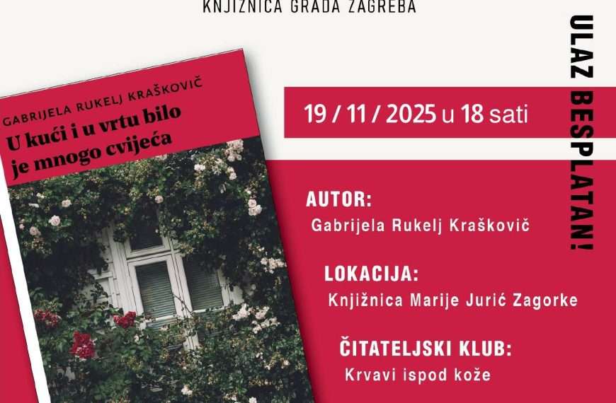 Predstavljanje knjige Gabrijele Rukelj Kraškovič: „U kući i u vrtu bilo je mnogo cvijeća”, 19. studenog