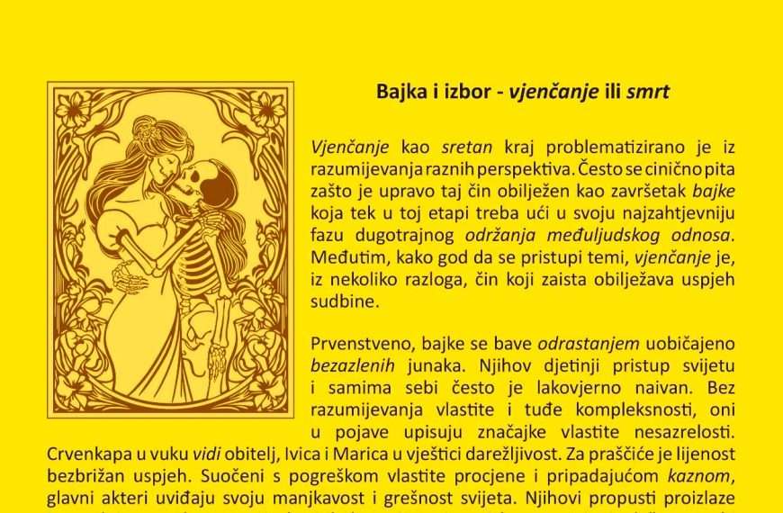 Željka Pintar: Bajka i izbor – vjenčanje ili smrt