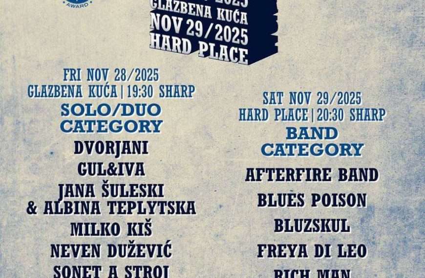 Znaju se natjecatelji 17th Croatian Blues Challengea!
