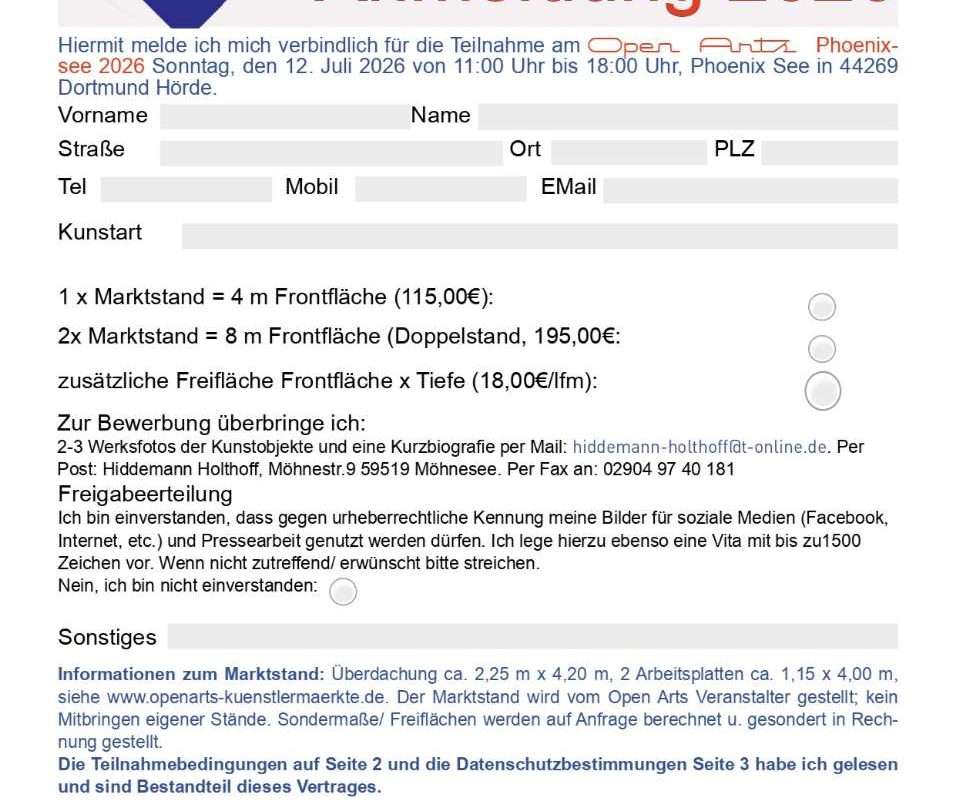Poziv za prijave za Dortmund OpenArts Phoenixsee 13. izdanje