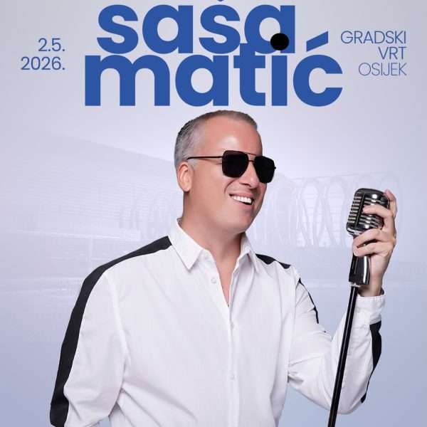 Saša Matić stiže u subotu, 2. svibnja 2026. u dvoranu Gradski vrt!