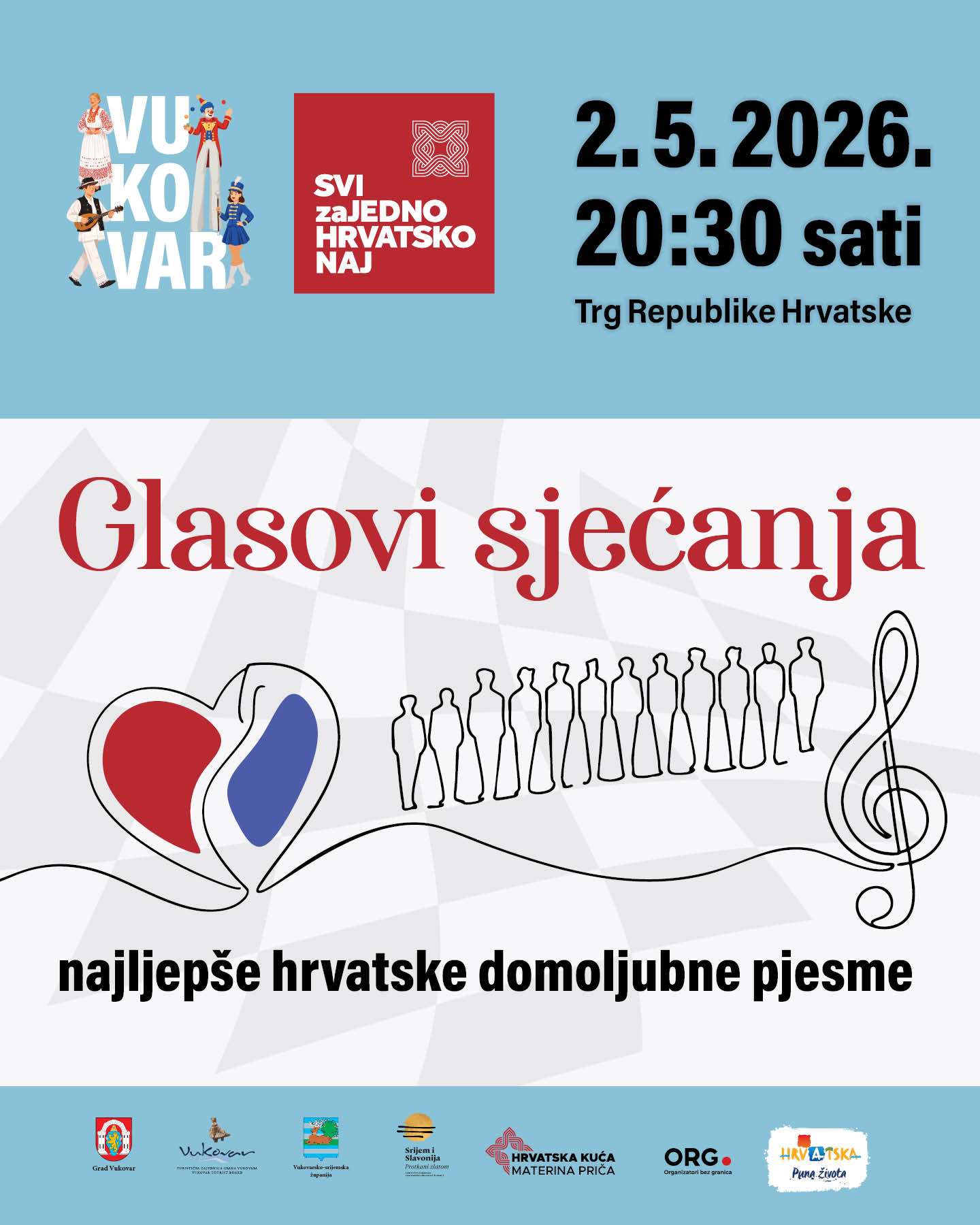 Festival “Svi zajedno hrvatsko naj” od 1. do 3. svibnja u Vukovaru