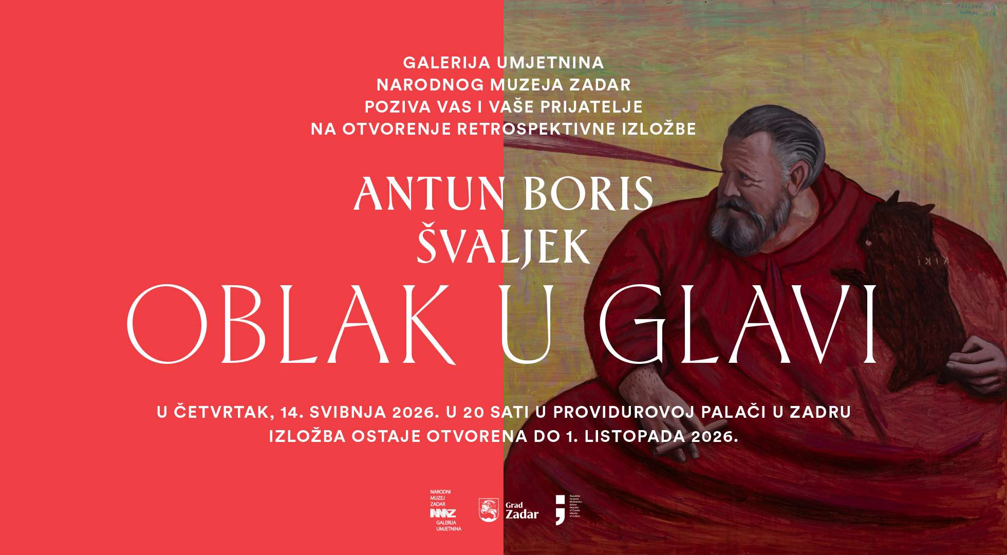 OBLAK U GLAVI – OTVORENJE RETROSPEKTIVNE IZLOŽBE ANTUNA BORISA ŠVALJEKA, 14.5.