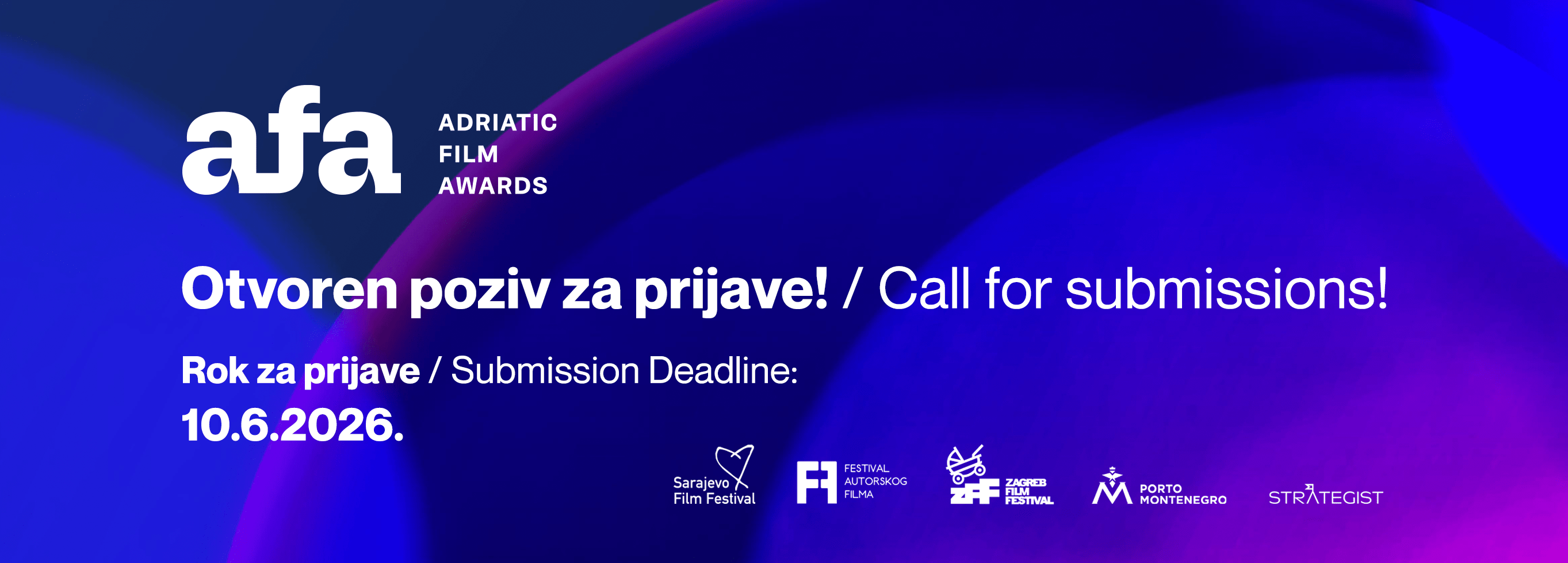 Adriatic Film & TV Awards: Otvorene prijave za AFA nagrade 2026.