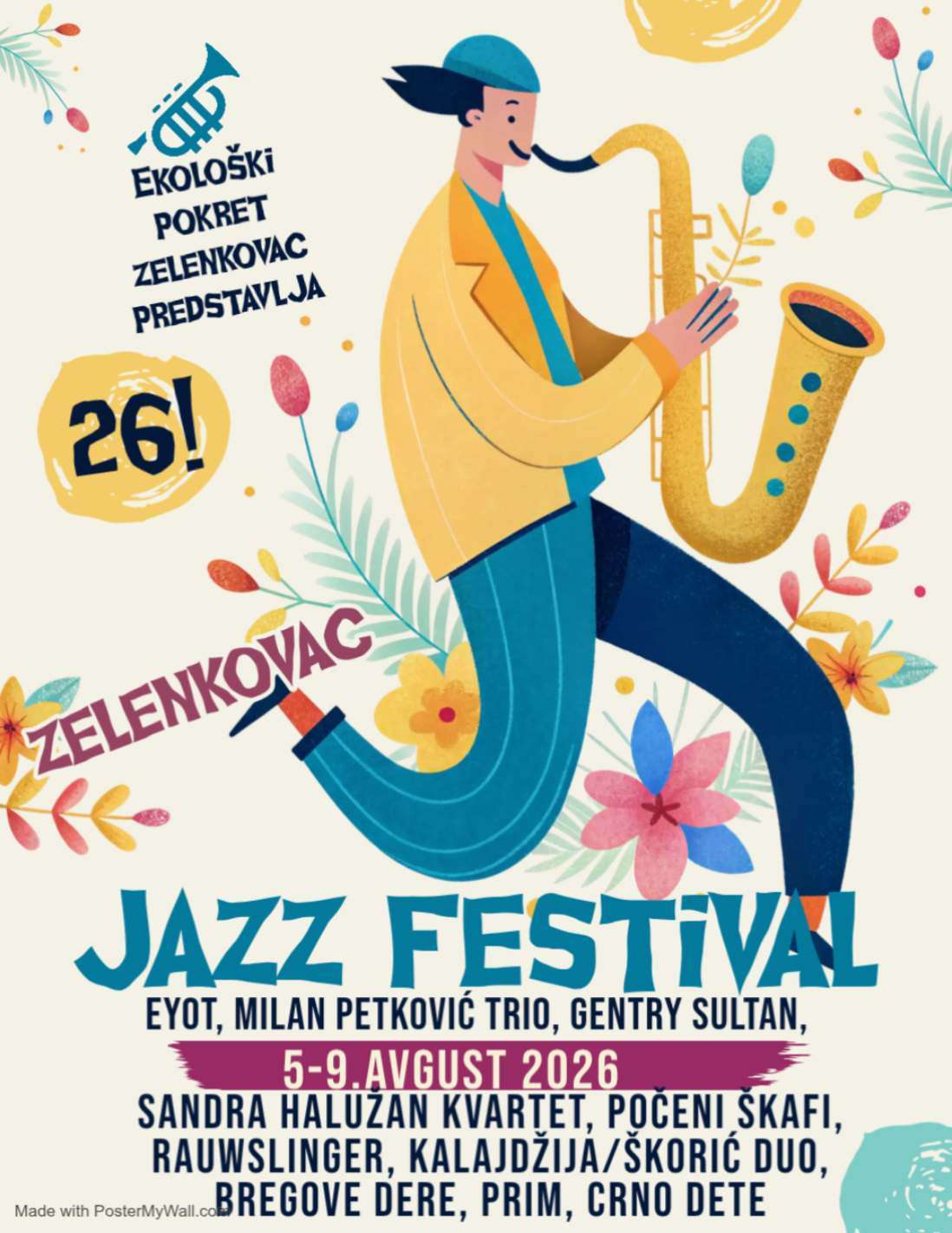 Internacionalni Zelenkovac Jazz Festival-program, od 5. do 9. kolovoza