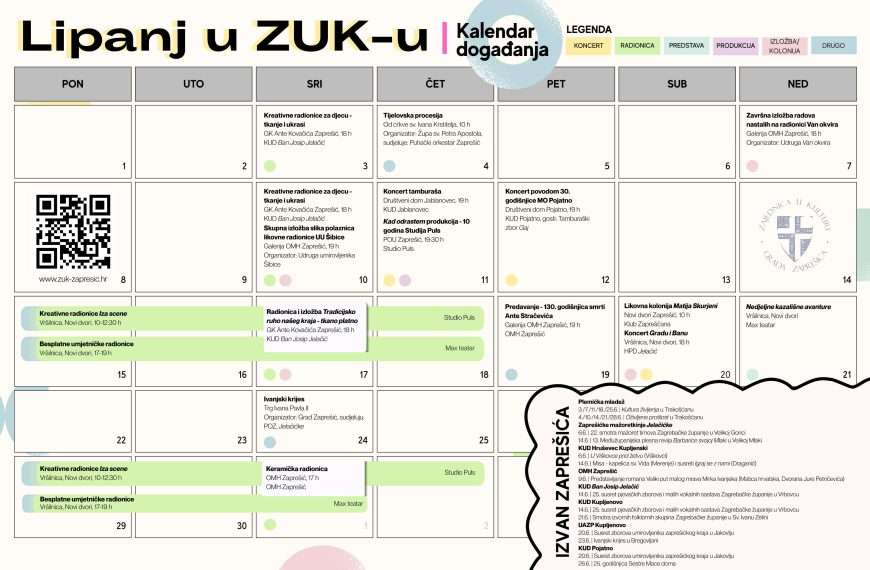 ZAPREŠIĆ: LIPANJ U ZUK-u
