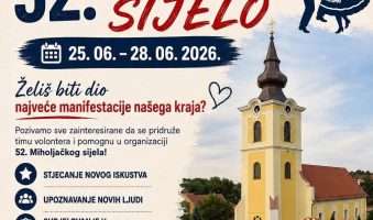 POZIV VOLONTERIMA – 52. MIHOLJAČKO SIJELO