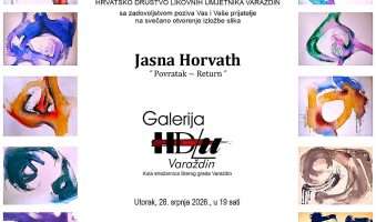 POVRATAK – Jasna Horvath u Galeriji HDLU Varaždin, od 28. srpnja