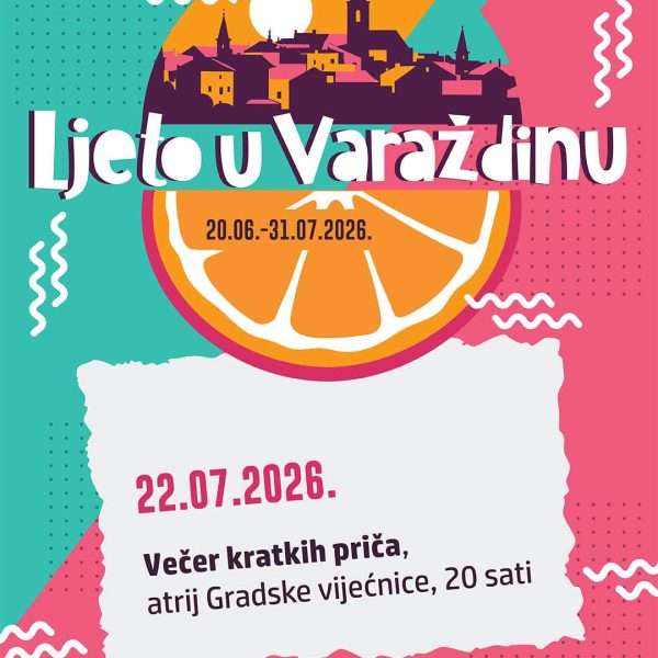 VEČER KRATKIH PRIČA U VARAŽDINSKOJ GRADSKOJ VIJEĆNICI, 22. srpnja
