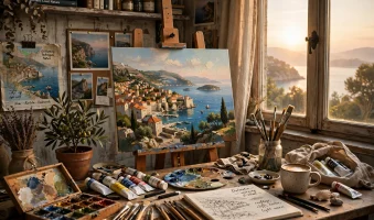 Kad se Dalmacija probudi na platnu AI foto