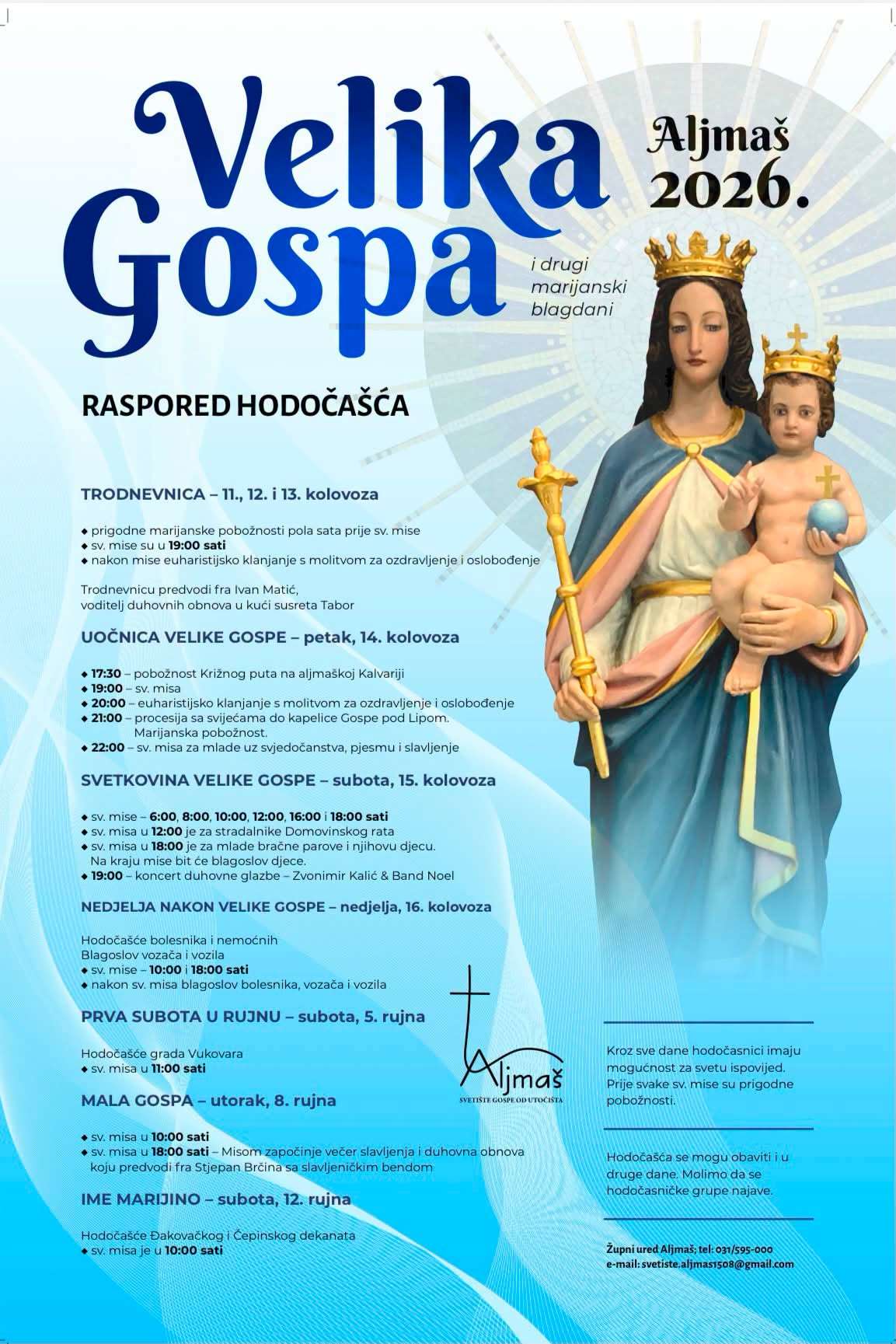Velika Gospa u svetištu Gospe od Utočišta u Aljmašu