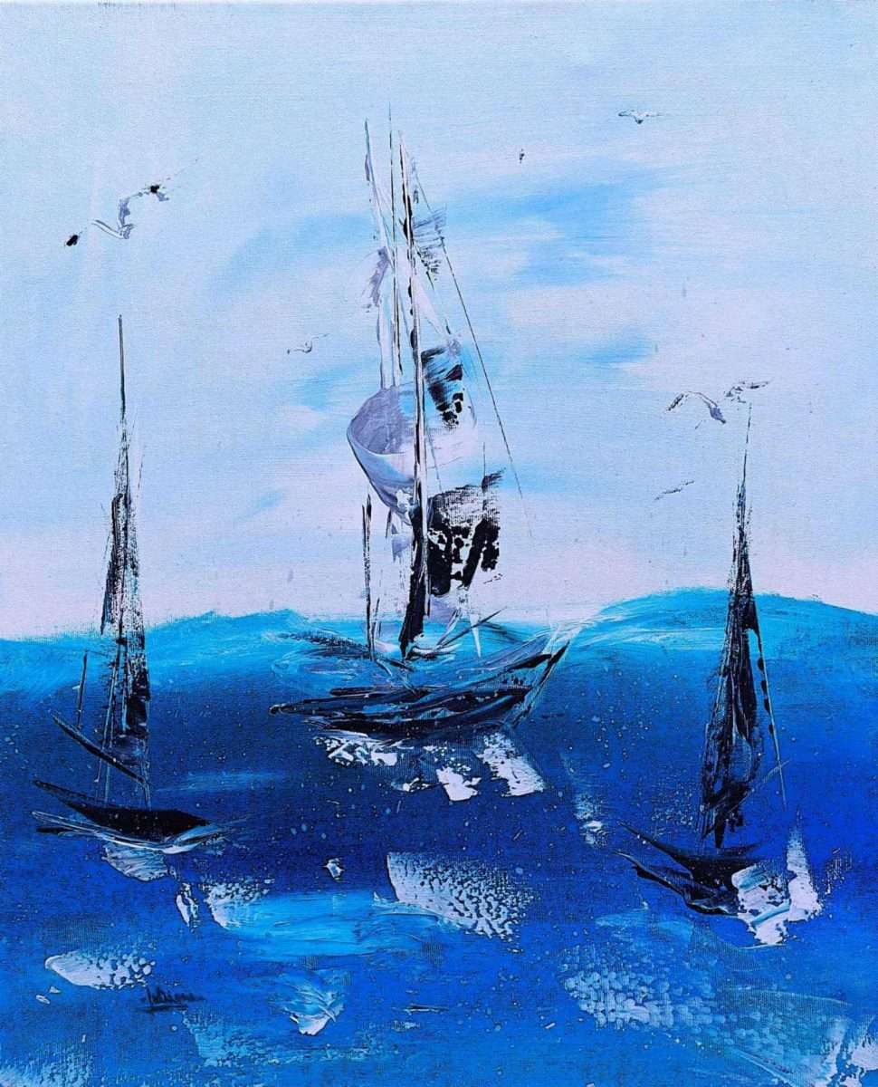 julijana raič plavi san akril platno 60x50