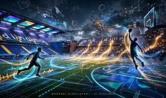 moderni gladijatori 21. stoljeĆa geometrija borbe, digitalni puls i estetika sportskog ekrana ai foto