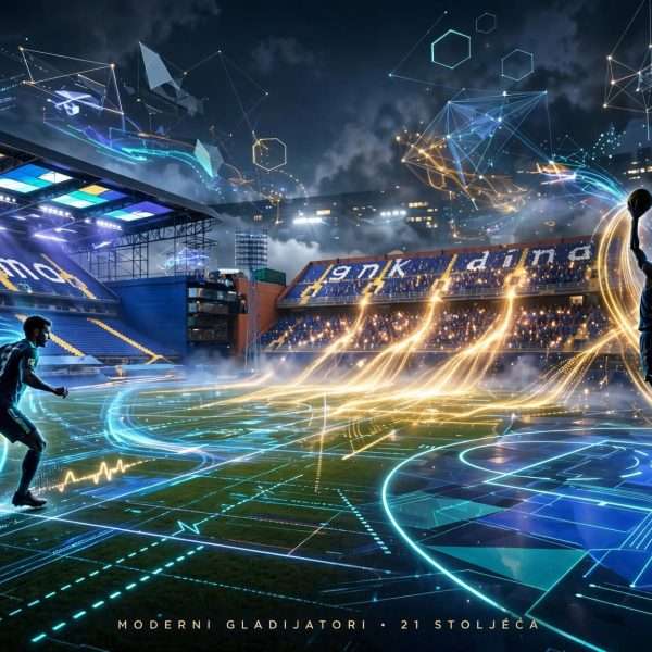 moderni gladijatori 21. stoljeĆa geometrija borbe, digitalni puls i estetika sportskog ekrana ai foto