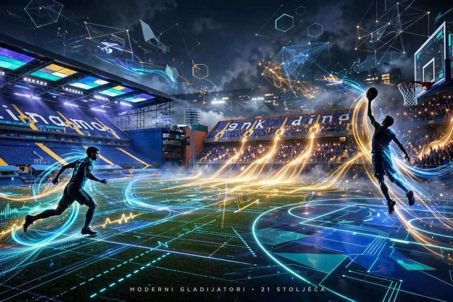 moderni gladijatori 21. stoljeĆa geometrija borbe, digitalni puls i estetika sportskog ekrana ai foto