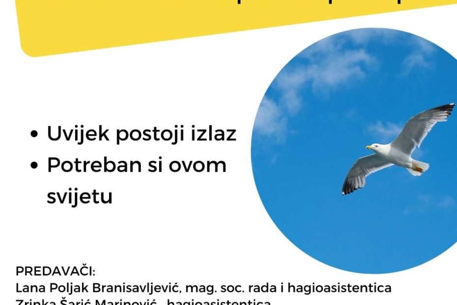 poziv na predavanje Žašto se isplati živjeti i ne odustati od života