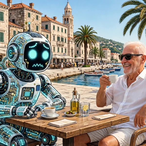 stjepan katić — splitska riva — kavana riva ai foto