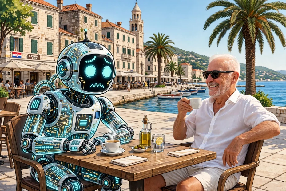 stjepan katić — splitska riva — kavana riva ai foto