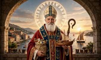 Sv. Nikola biskup – Bezvremenski simbol darivanja, zaštite i pomorske tradicije AI foto