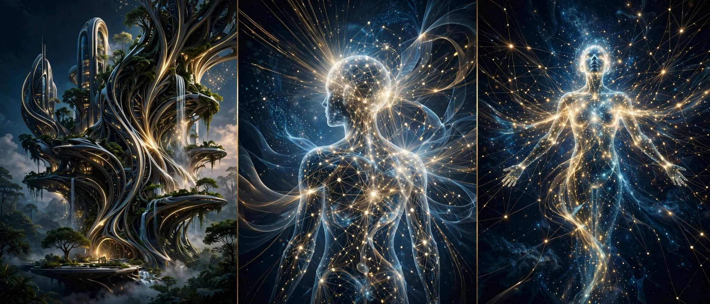 Vizije budućnosti visions of the future globalni triptih Meta AI foto