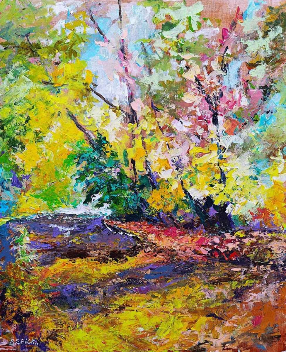 Željko breka razigranac akrili platno 60 x 50