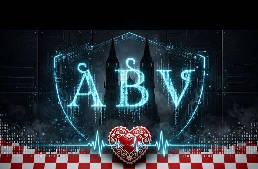 digitalni štit od glagoljice az buki vedi koji svijetli kao kod, katedrala u pozadini, licitarsko srce koje kuca u ritmu ekg a na šahovnici ai foto