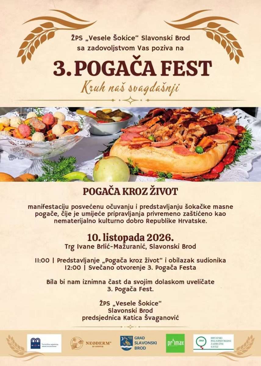 3. pogaČa fest – „pogaČa kroz Život“ u slavonskom brodu