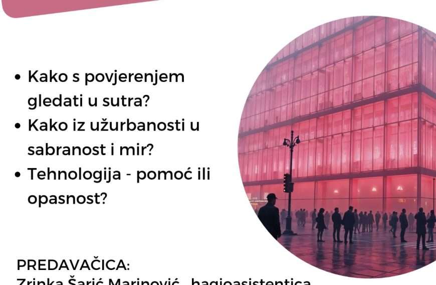 najava predavanja iz straha u budućnost s povjerenjem, 20. listopada