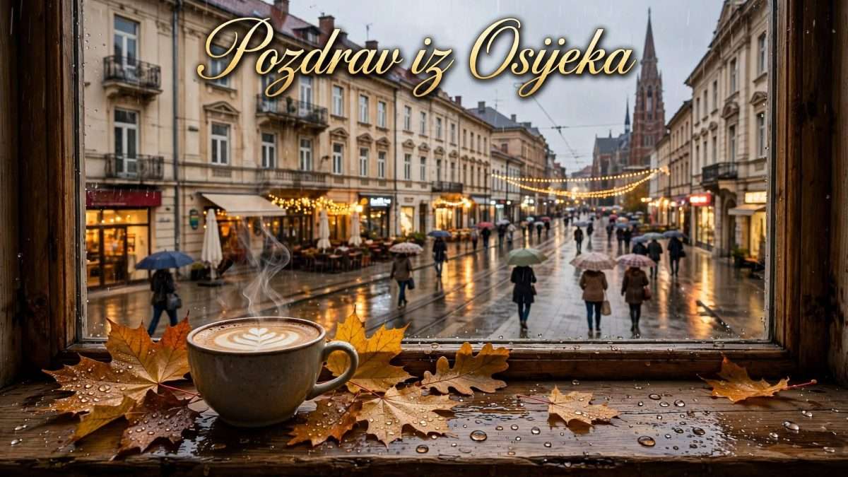 poscard — pozdrav iz osijeka meta ai foto