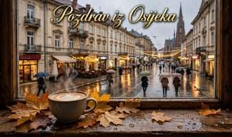 poscard — pozdrav iz osijeka meta ai foto