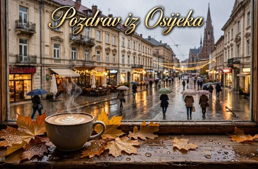 poscard — pozdrav iz osijeka meta ai foto