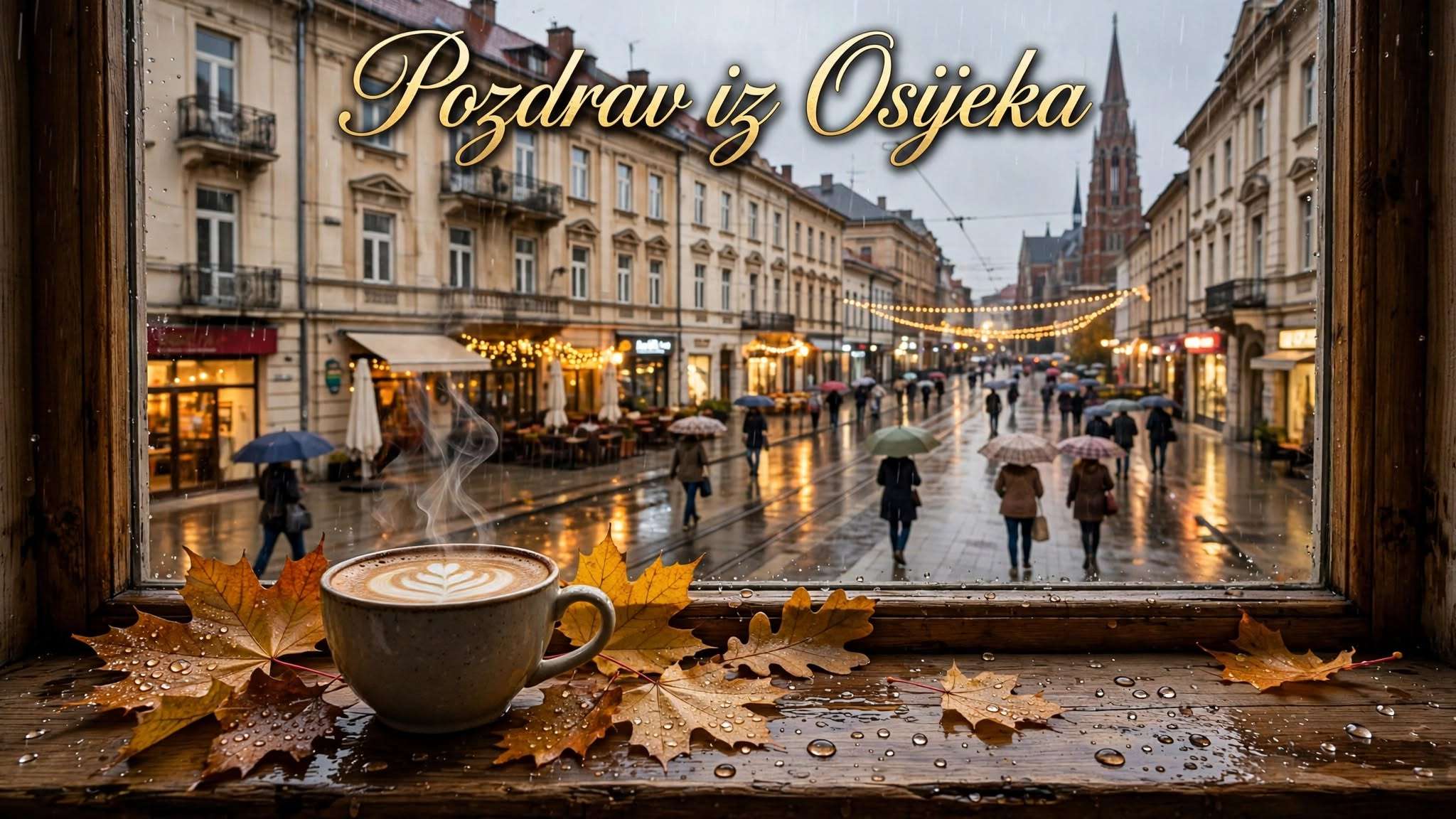 poscard — pozdrav iz osijeka meta ai foto