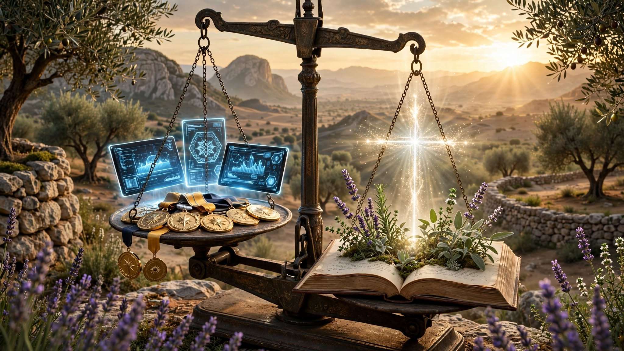 vizualna interpretacija pjesme poezija i kušnja u pustinji meta ai foto