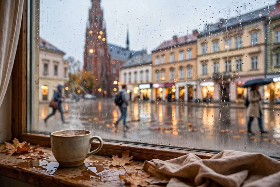 slavonske kišne razglednice za osijek meta ai foto