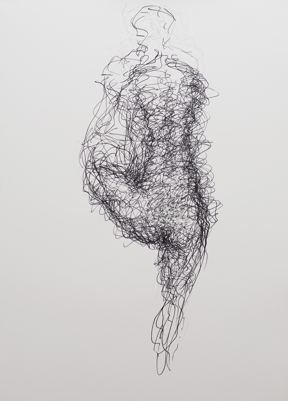 iz ciklusa Intima - marker i tuš na papiru 2011